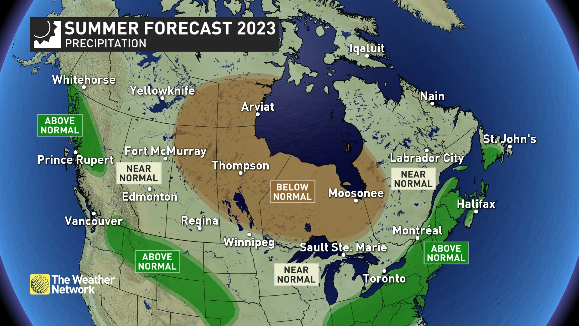 The Weather Network's 2023 Summer Forecast: Canada's Precipitation Outlook