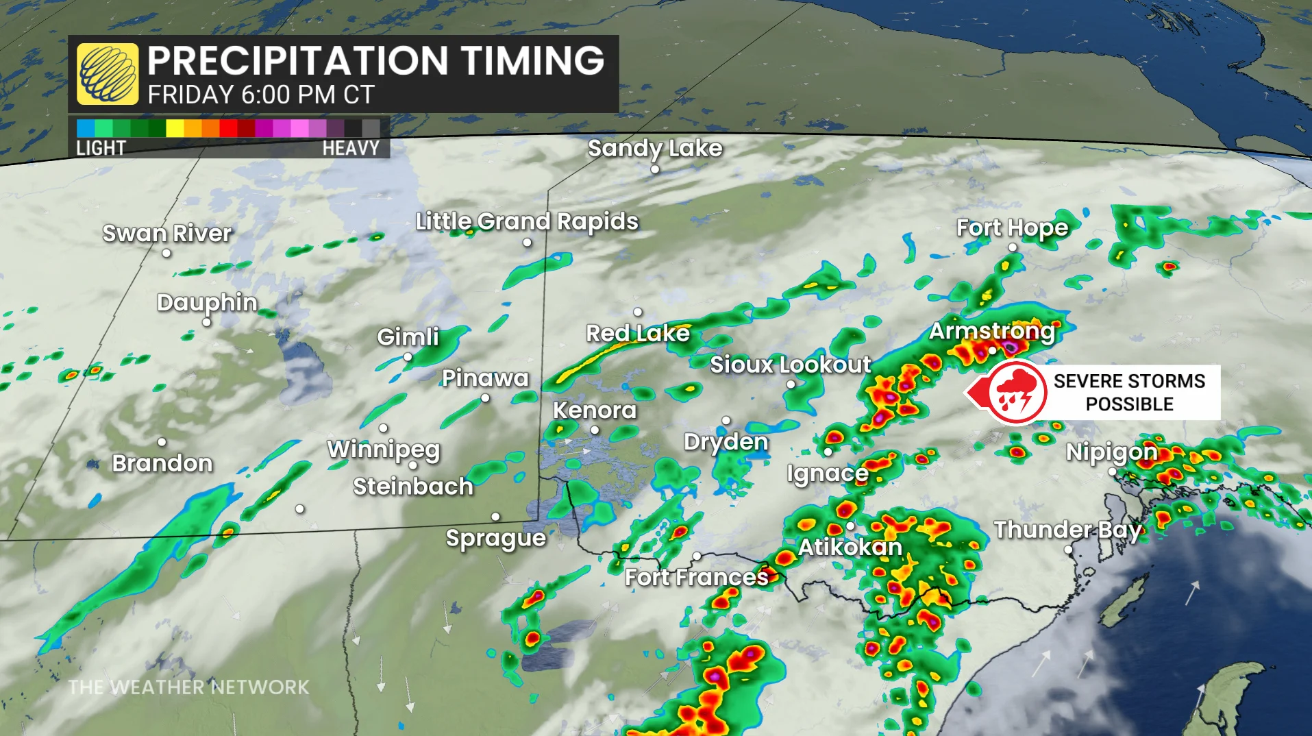 Baron - Friday precipitation 6 pm NW Ontario - Sept11