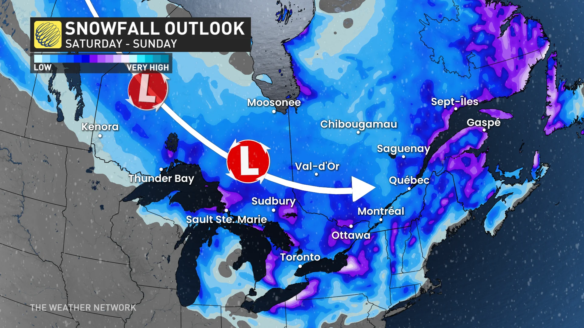 Baron - Weekend snow accumulation in Ontario - Dec5