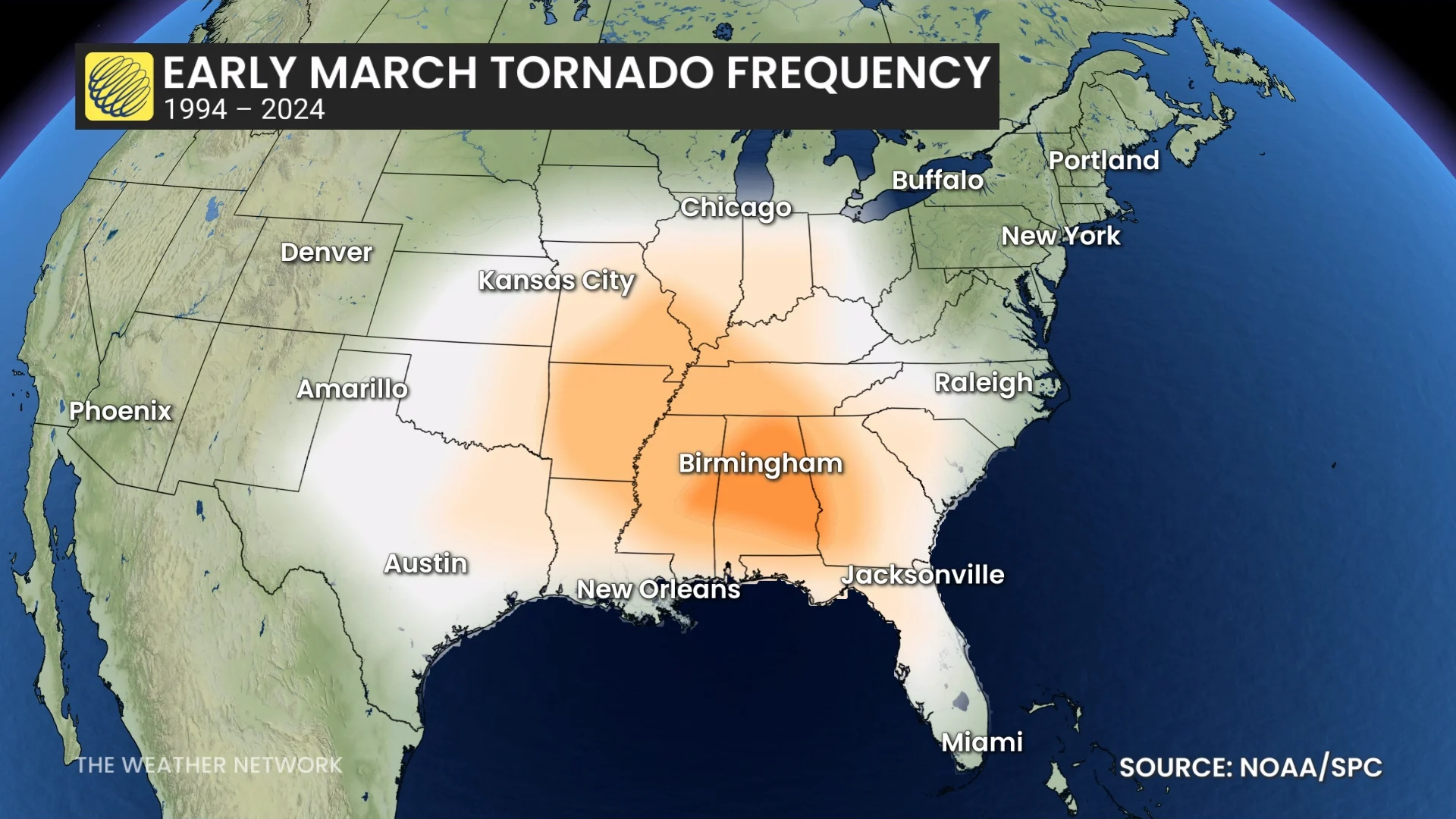 Early March Tornado Frequency