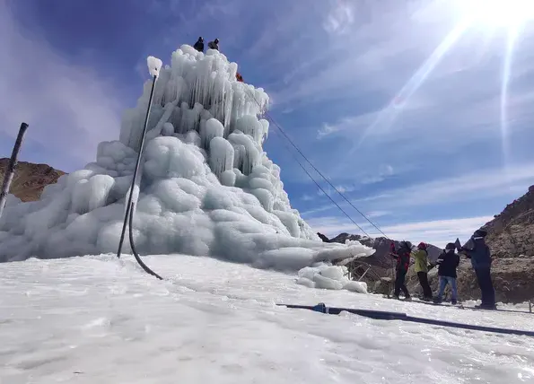 Artificial mini glaciers bring water to the driest, coldest places on Earth
