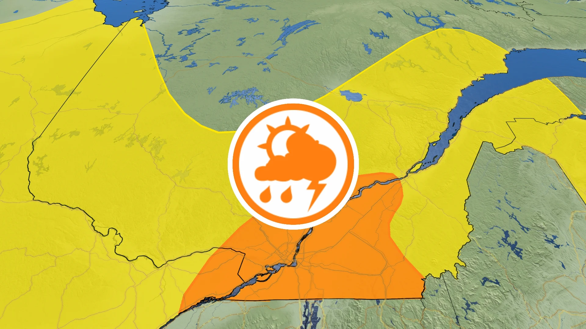 Orages violents dans le Grand Montréal