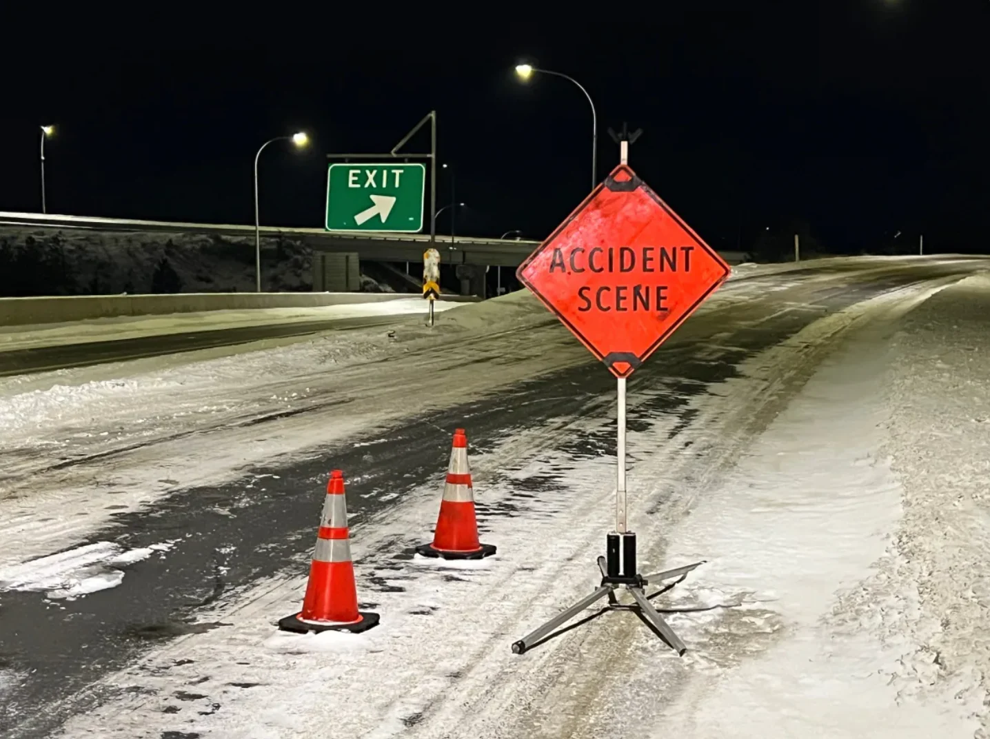 CBC: The passenger bus crash on Christmas Eve happened near the Loon Lake exit of B.C. Highway 97C, which is 330 kilometres east of Vancouver in the Southern Interior. (Jay Bertagnolli/CBC)