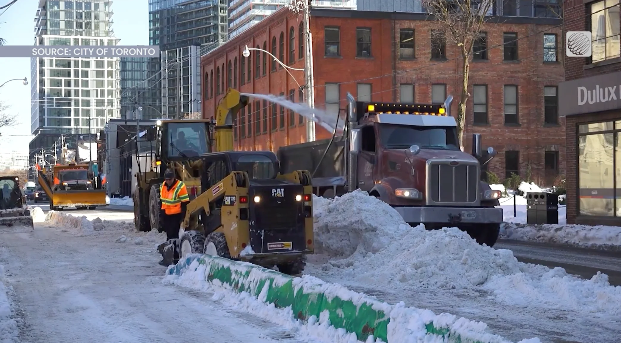 City of Toronto: snow removal in February after late-January historical storm 