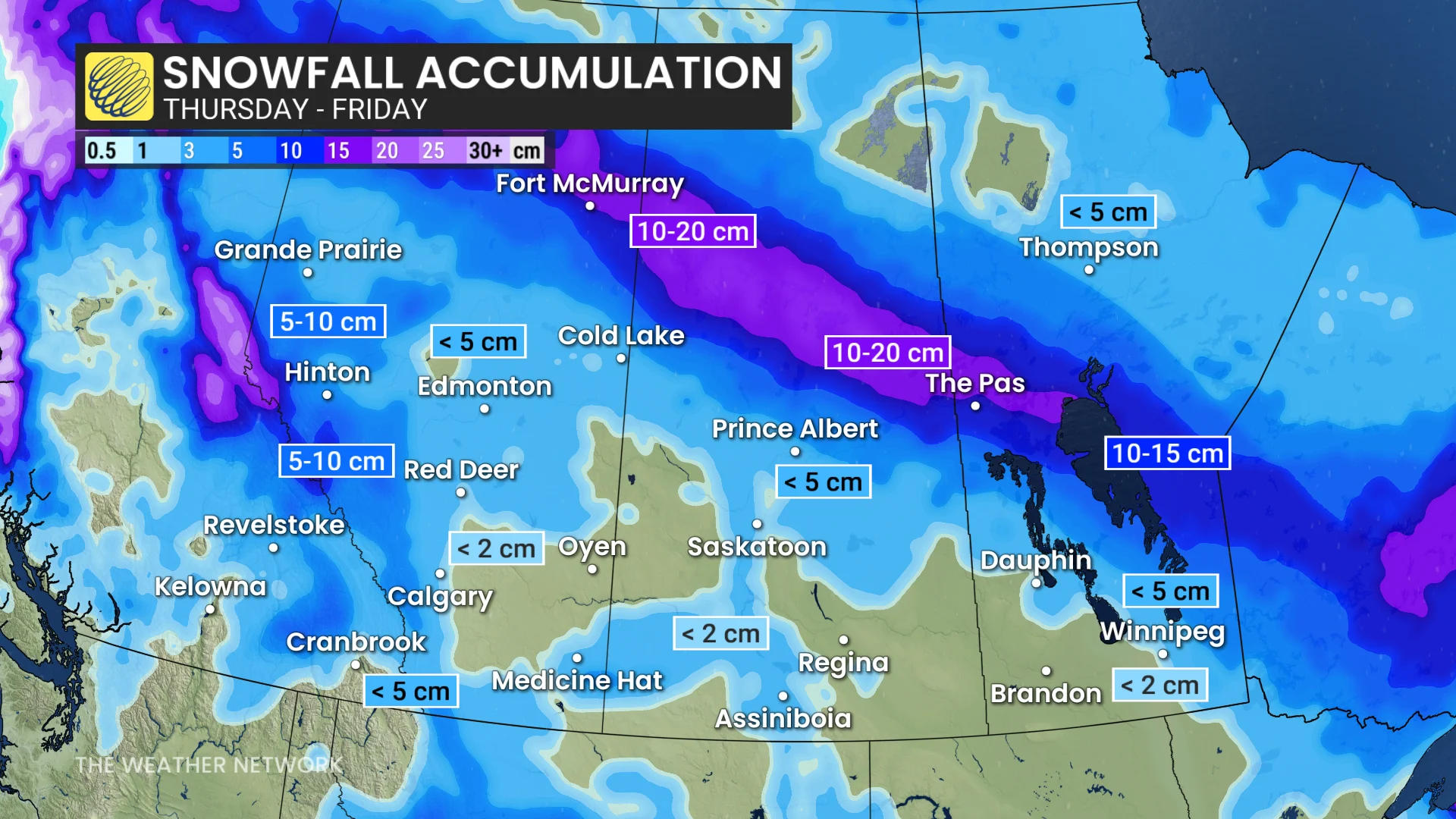Baron - Prairie snow totals - Jan15
