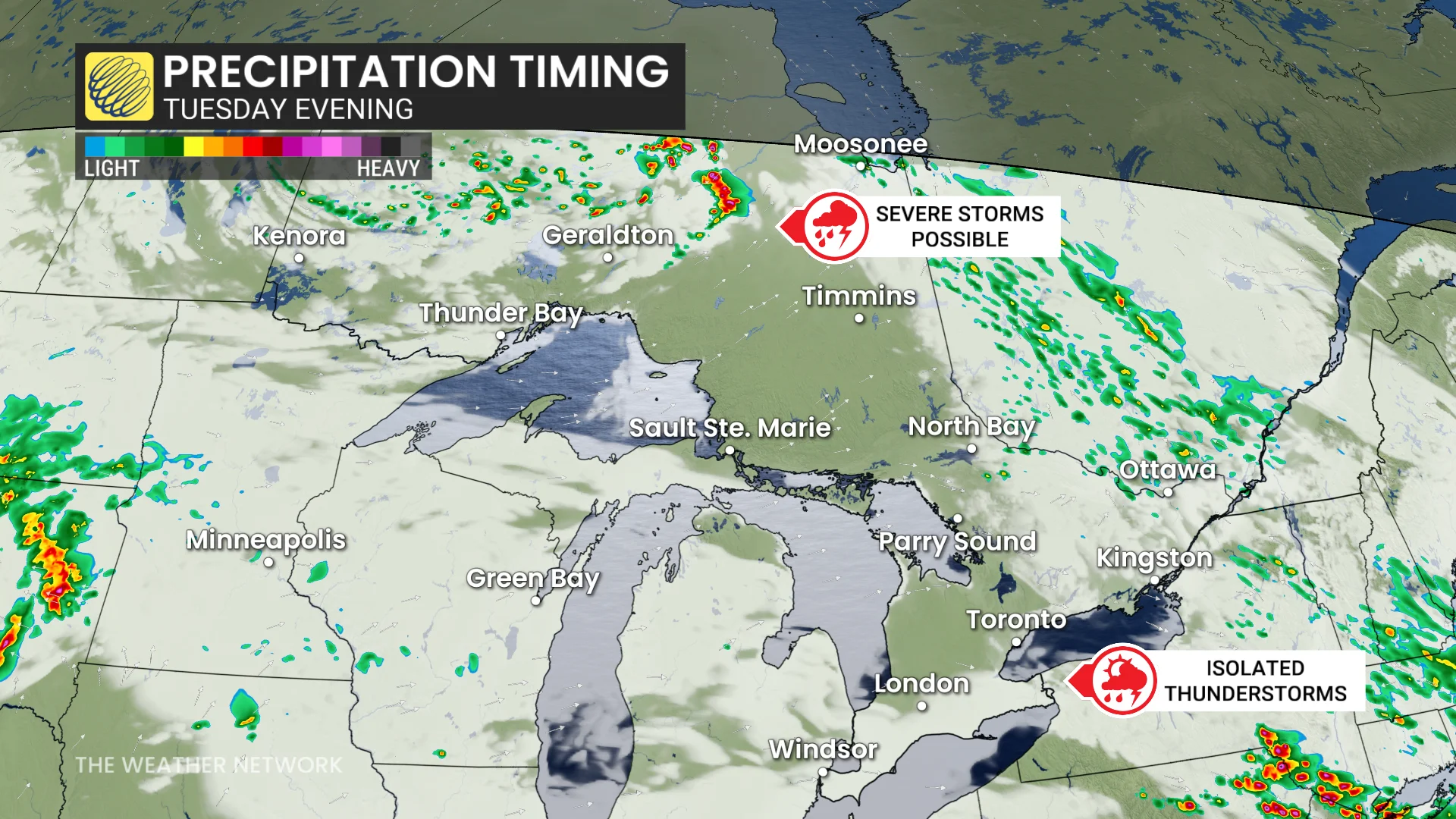 Baron - Ontario Tuesday evening precipitation - Sept1