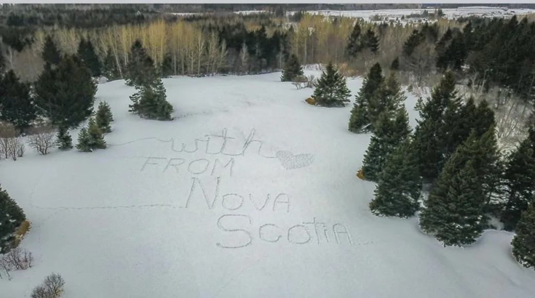 With Love, From Nova Scotia: Snow turned to message of hope