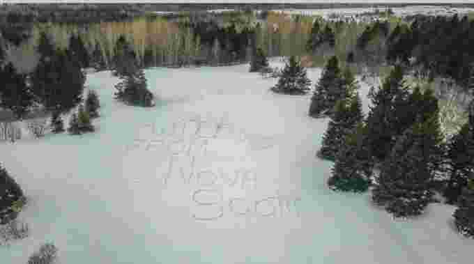 UGC: Message of hope in snow in Nova Scotia