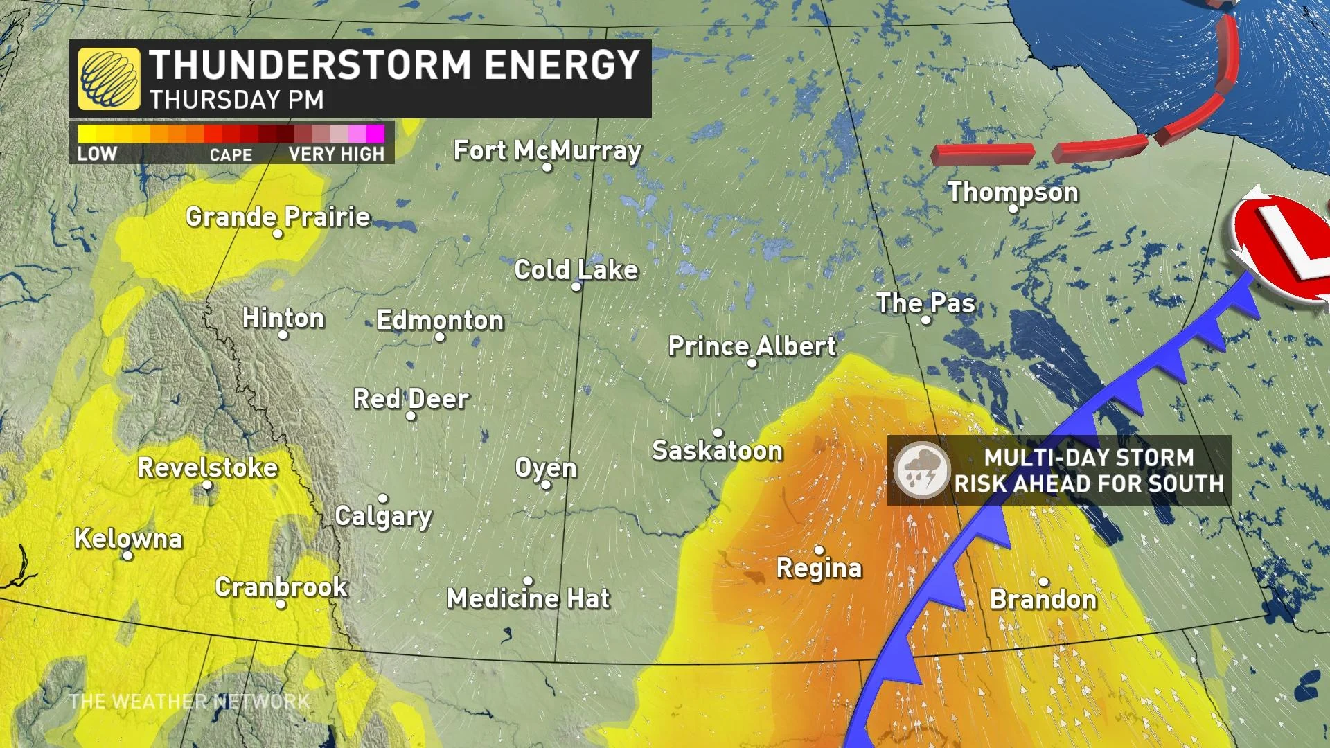 Severe storms on the Prairies threaten strong winds and large hail ...