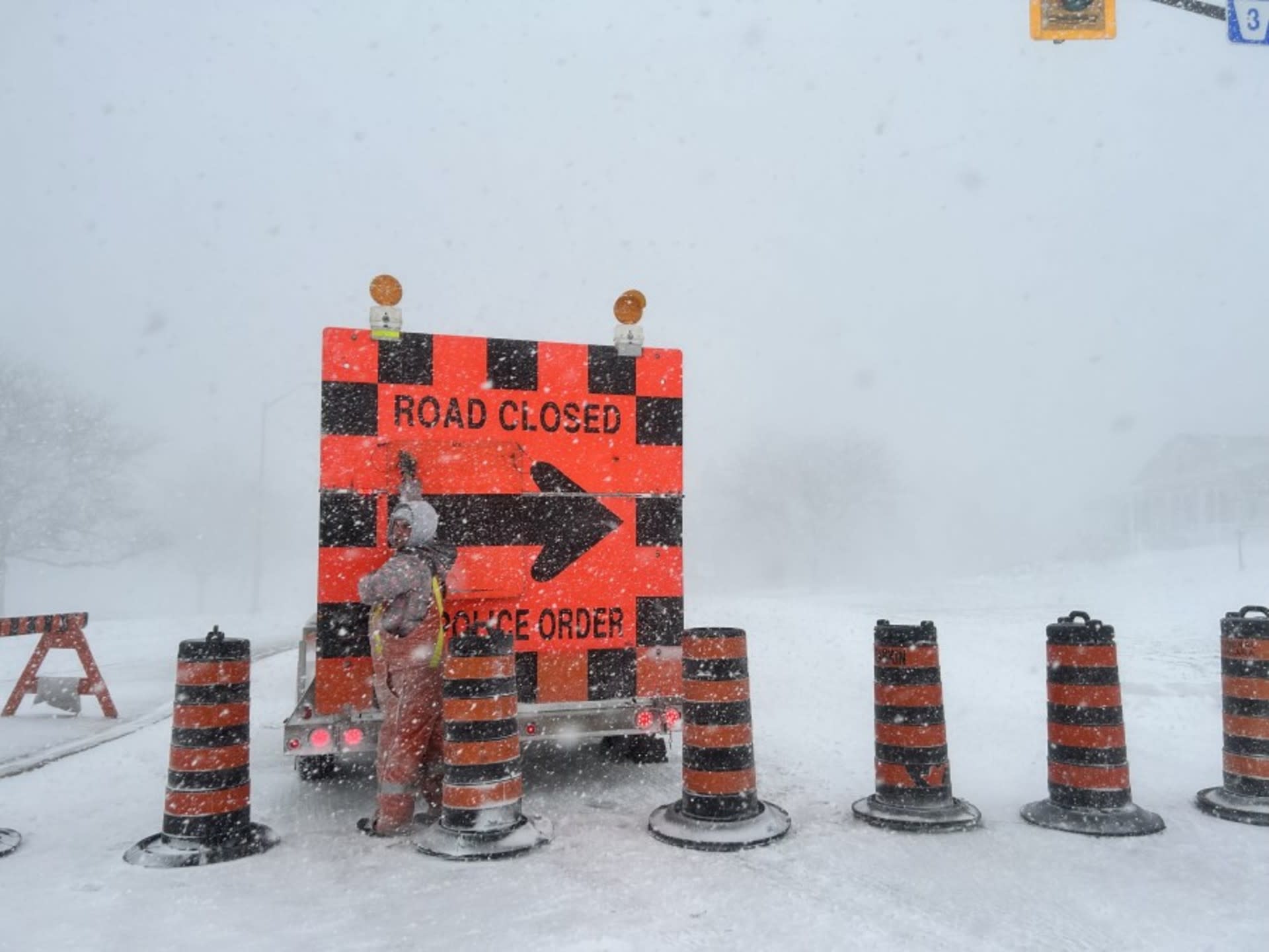School, road closures as winter storm impacts spill into Monday on the Prairies
