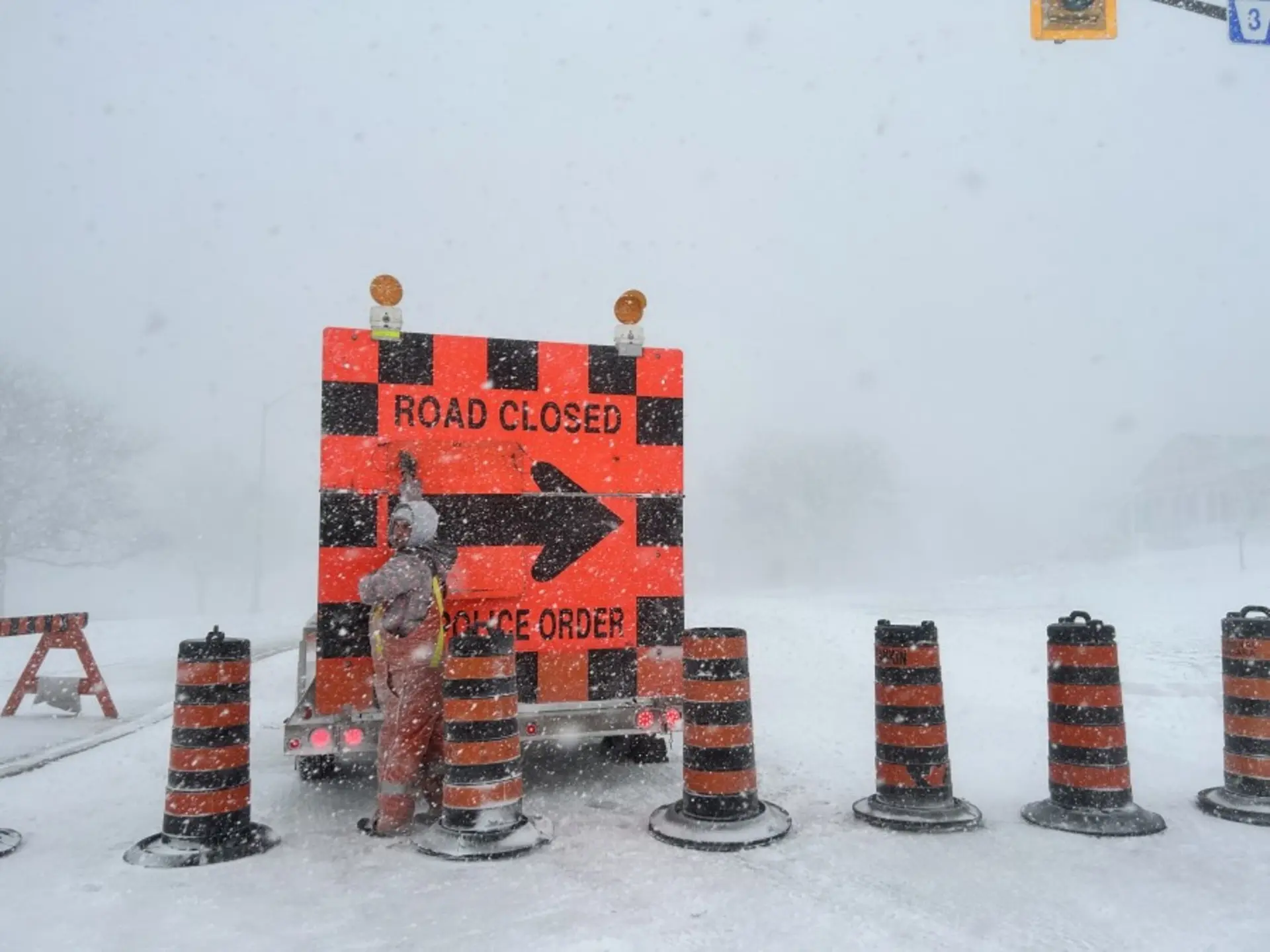 School, road closures as winter storm impacts spill into Monday on the Prairies