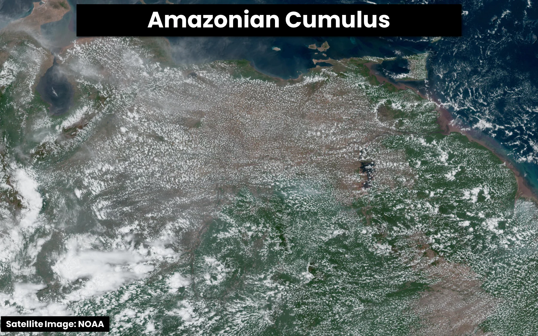 Satellite 4 - Amazon Cumulus Clouds April 7 2024