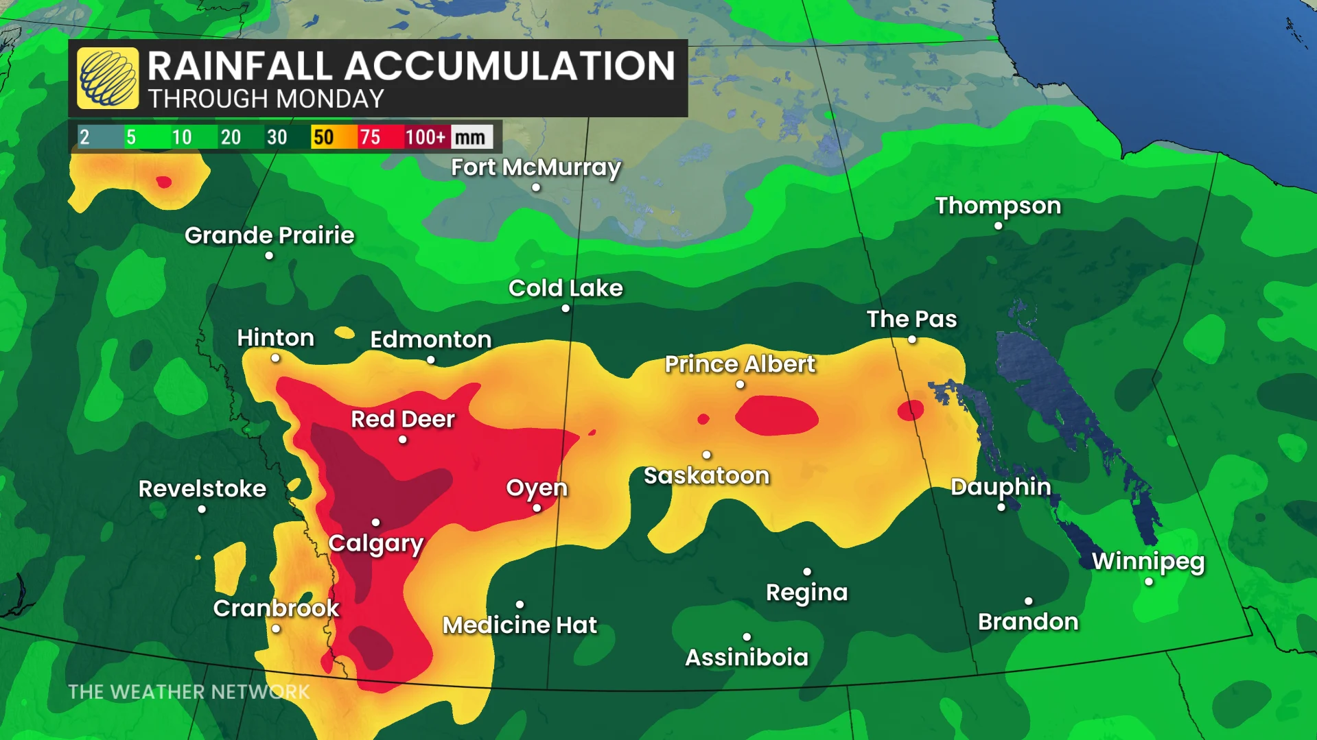 Baron - Prairie rainfall through Monday - June18