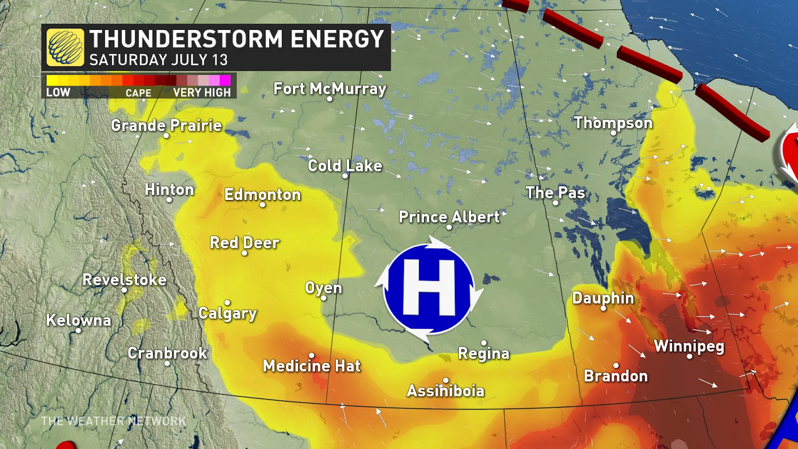 Prairies Saturday storm energy July 11 2024