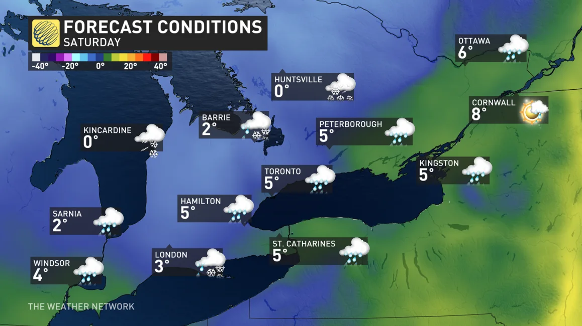 Baron - Saturday temperatures southern Ontario - Mar19