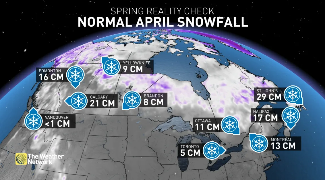 Spring Reality Spring reality check: April snowfall is normal in Canada - The Weather ...