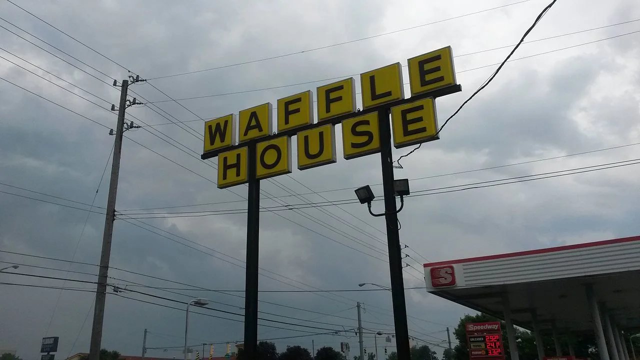 Waffle House Sign Yonikasz Wikimedia Commons