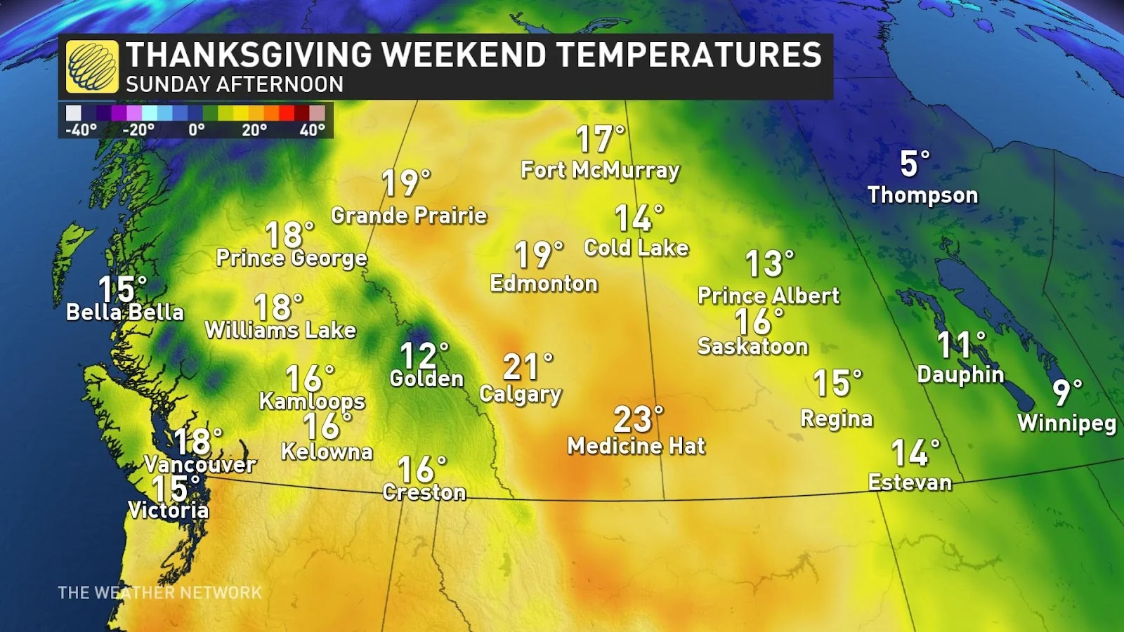 west temperatures