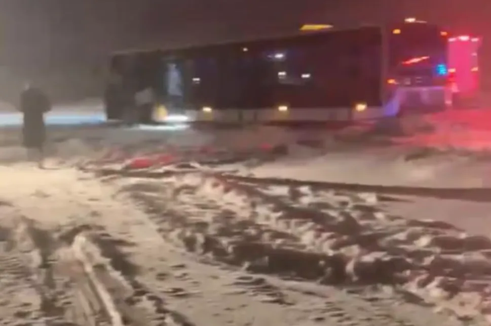 CBC - Buses arrive to transport passengers to terminal - Submitted by Samuel Gaboury