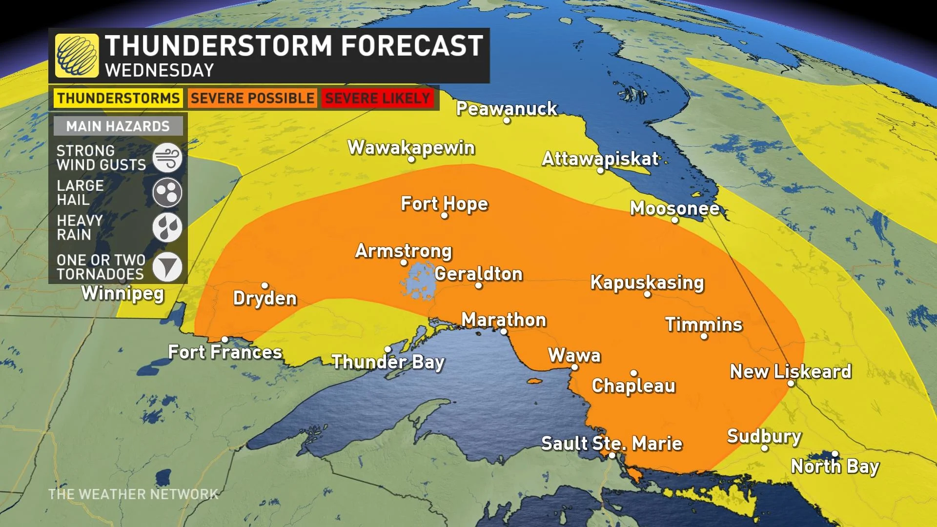 Strong thunderstorm threat across northern Ontario includes tornado ...