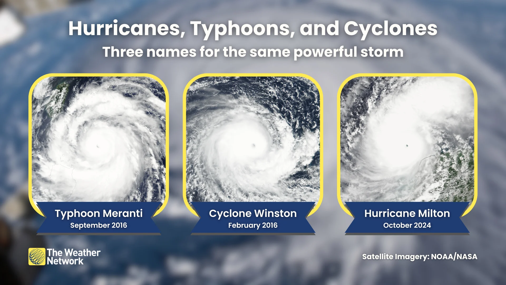 Hurricane Typhoon Cyclone Examples