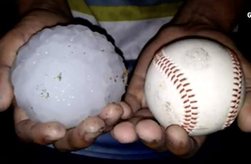 Softball Size Hail 2024 - Deena Eveleen