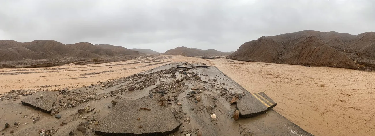 (NPS) Flash flooding in Death Valley, California, August 2022