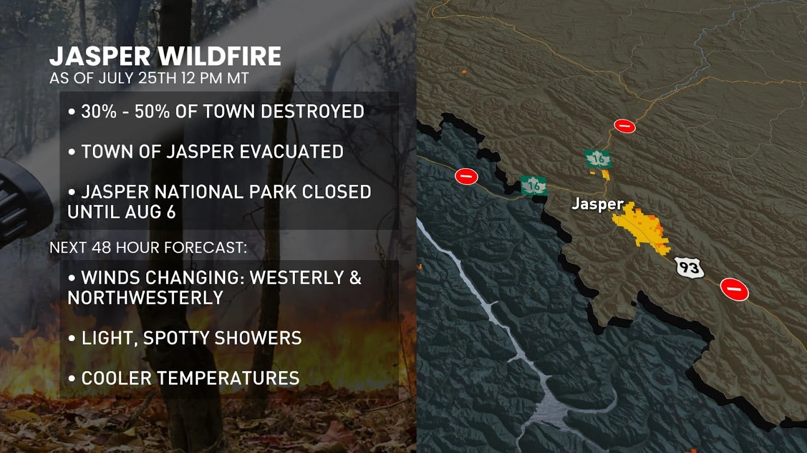 Jasper wildfire update July 26 2024