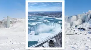 Niagara Falls becomes biggest icy spectacle in more than a decade. See it, here