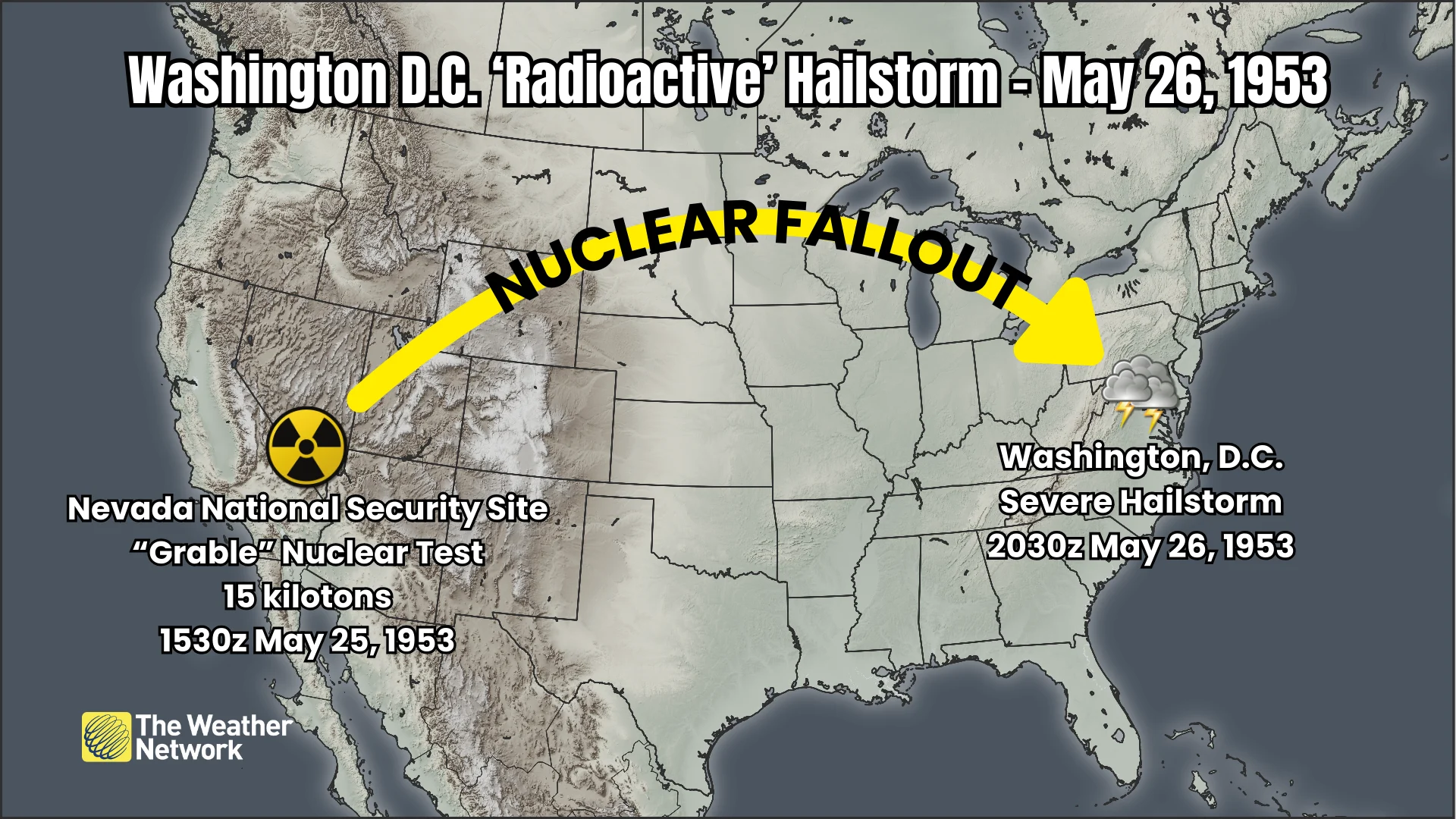 Washington D.C. Radioactive Hailstorm May 1953