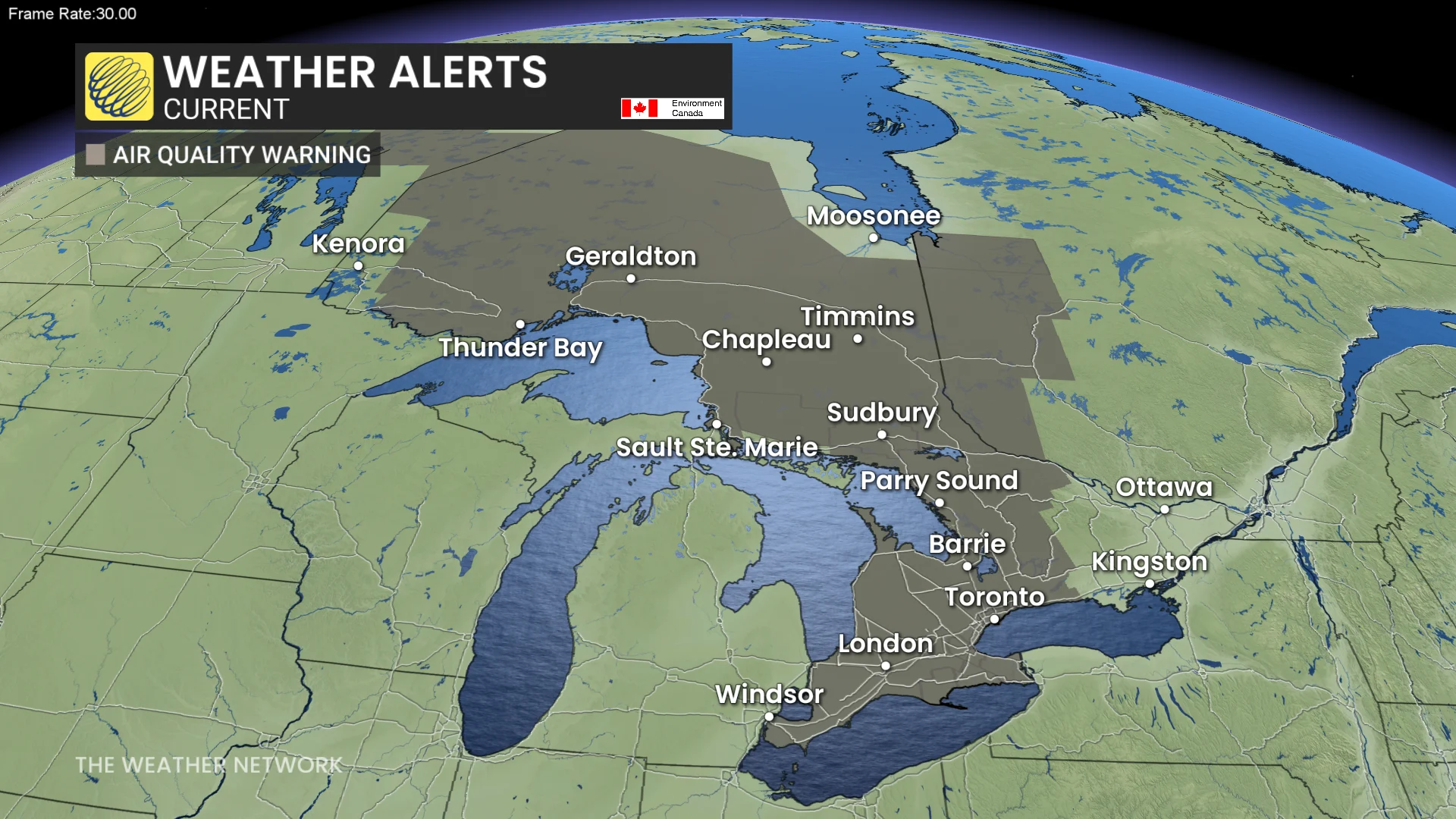 ON Weather Alerts Current Saturday