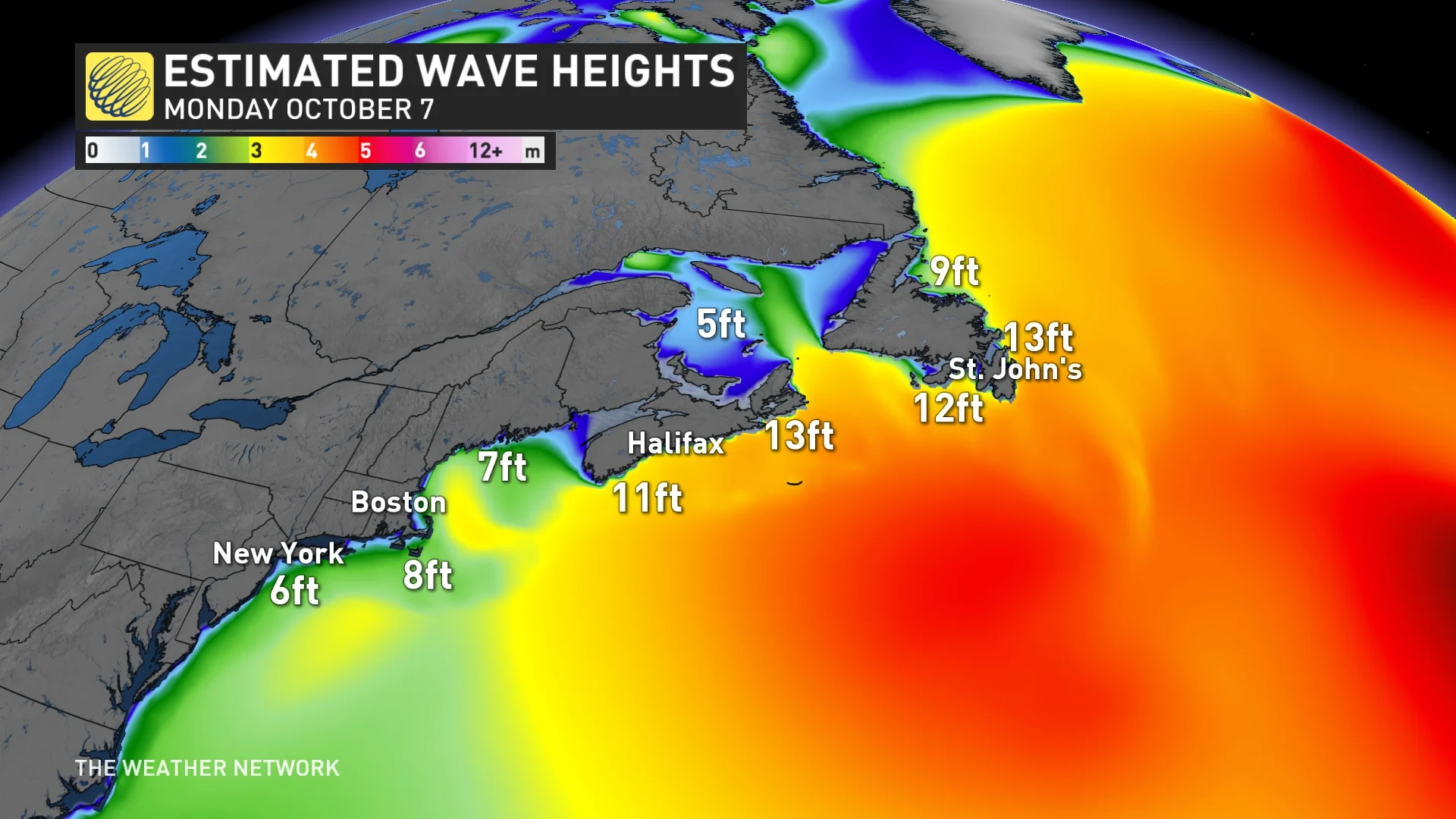 Hurricane Kirk Waves Monday