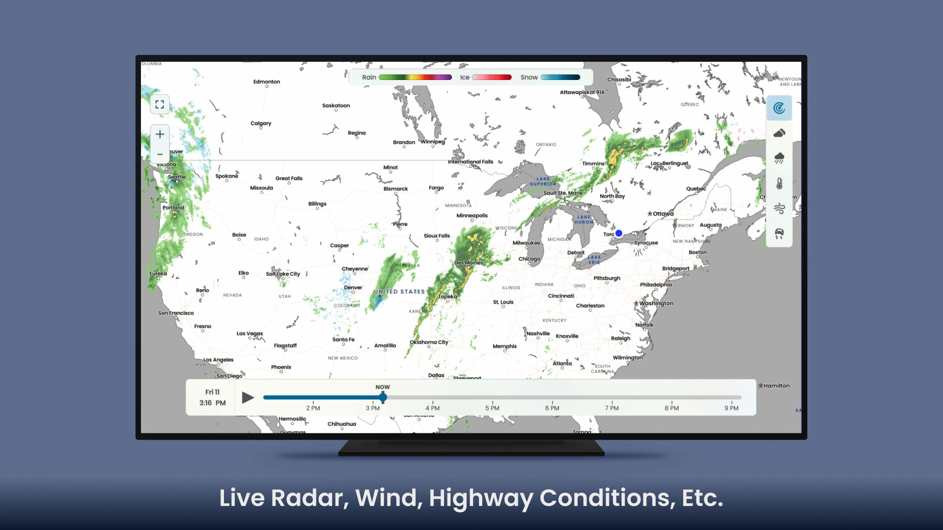 Live Radar Wind Highway Conditions