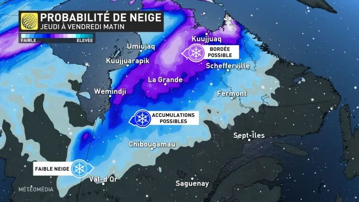 Neige nord du Québec 24 octobre 2022