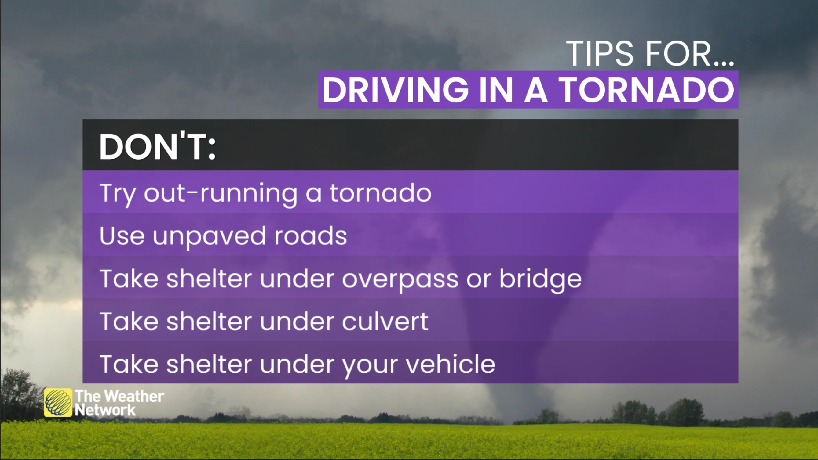 Explainer - Tornado: What NOT to do while driving during a tornado warning
