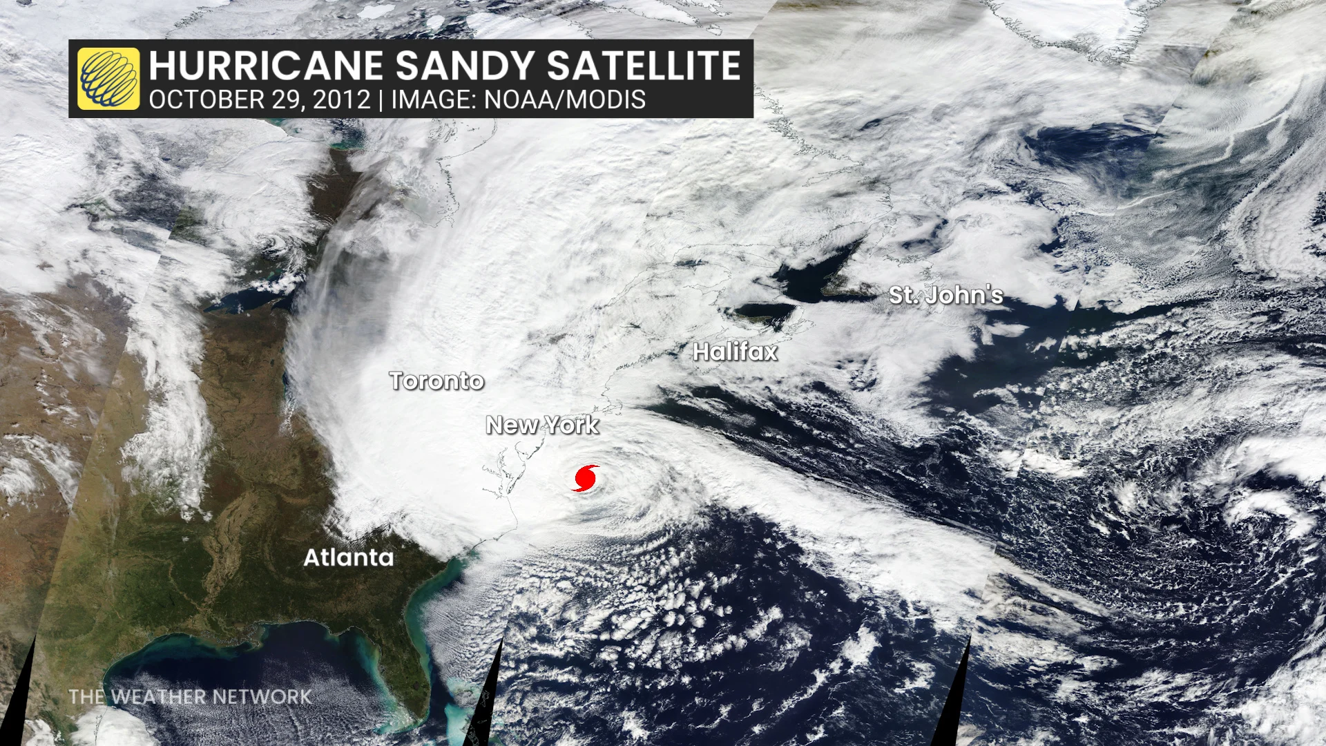 Hurricane Sandy Satellite October 29 2012