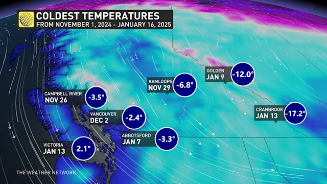 Polar vortex delivering B.C. its coldest air of the season this weekend ...