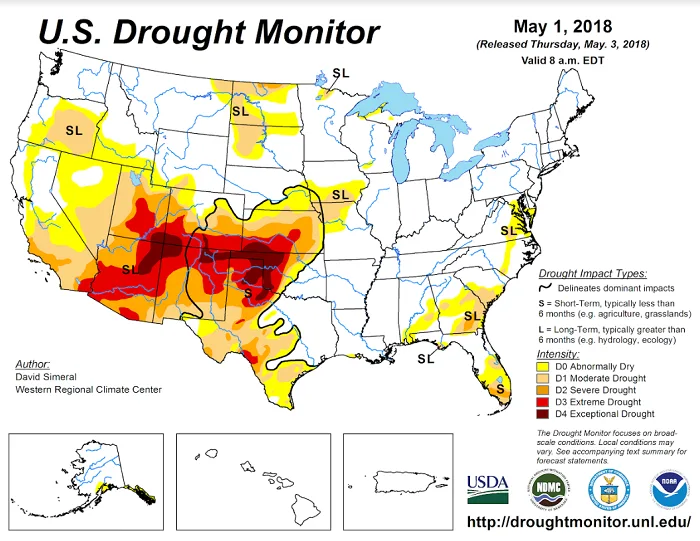 drought monitor map