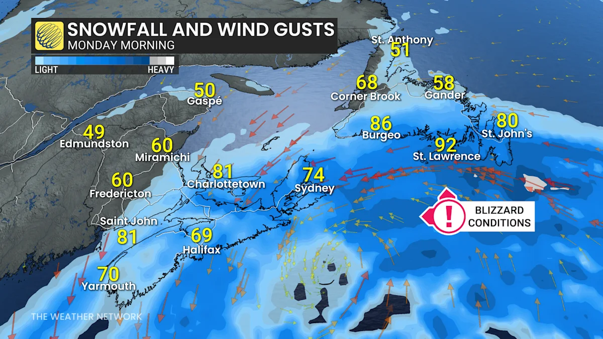 Nor’easter to bring heavy snow, winds to Atlantic Canada by Sunday ...
