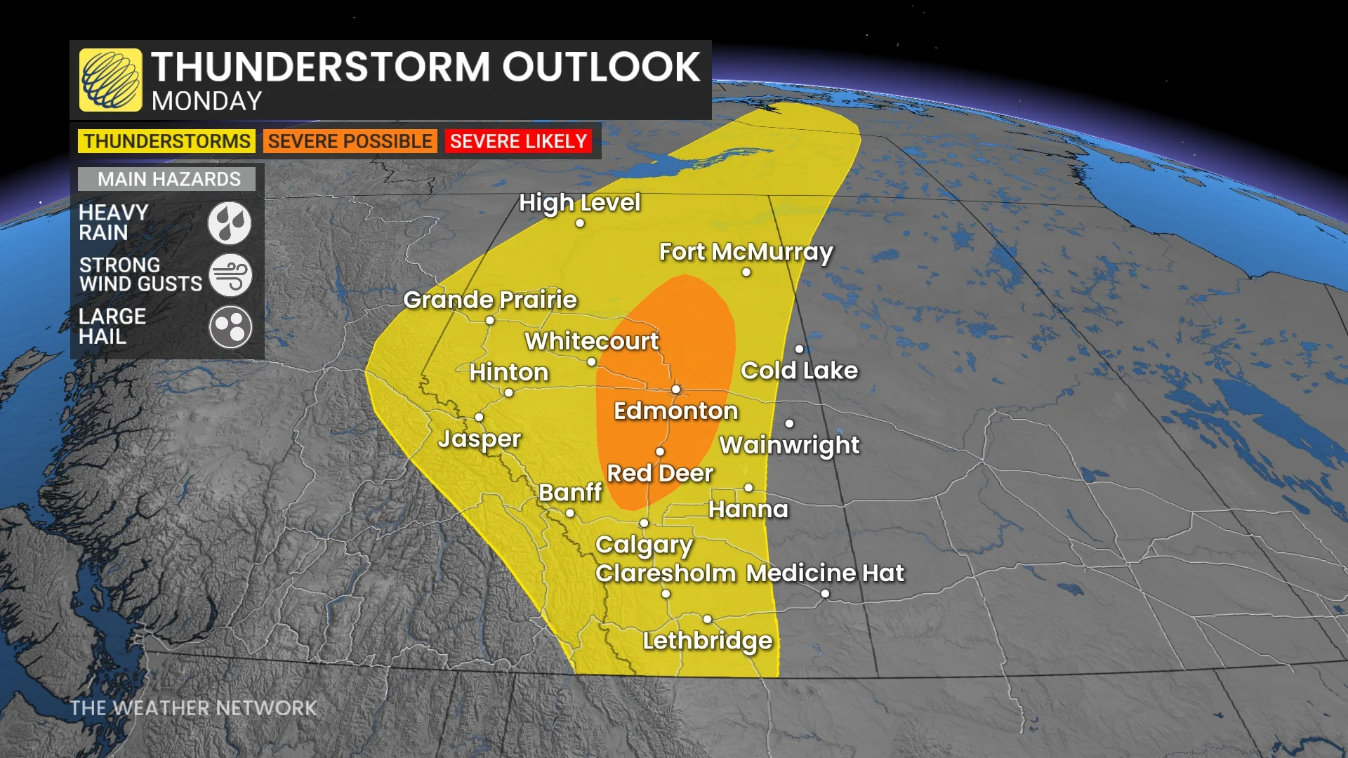 Barron - Alberta 0525 Monday Thunderstorm Outlook