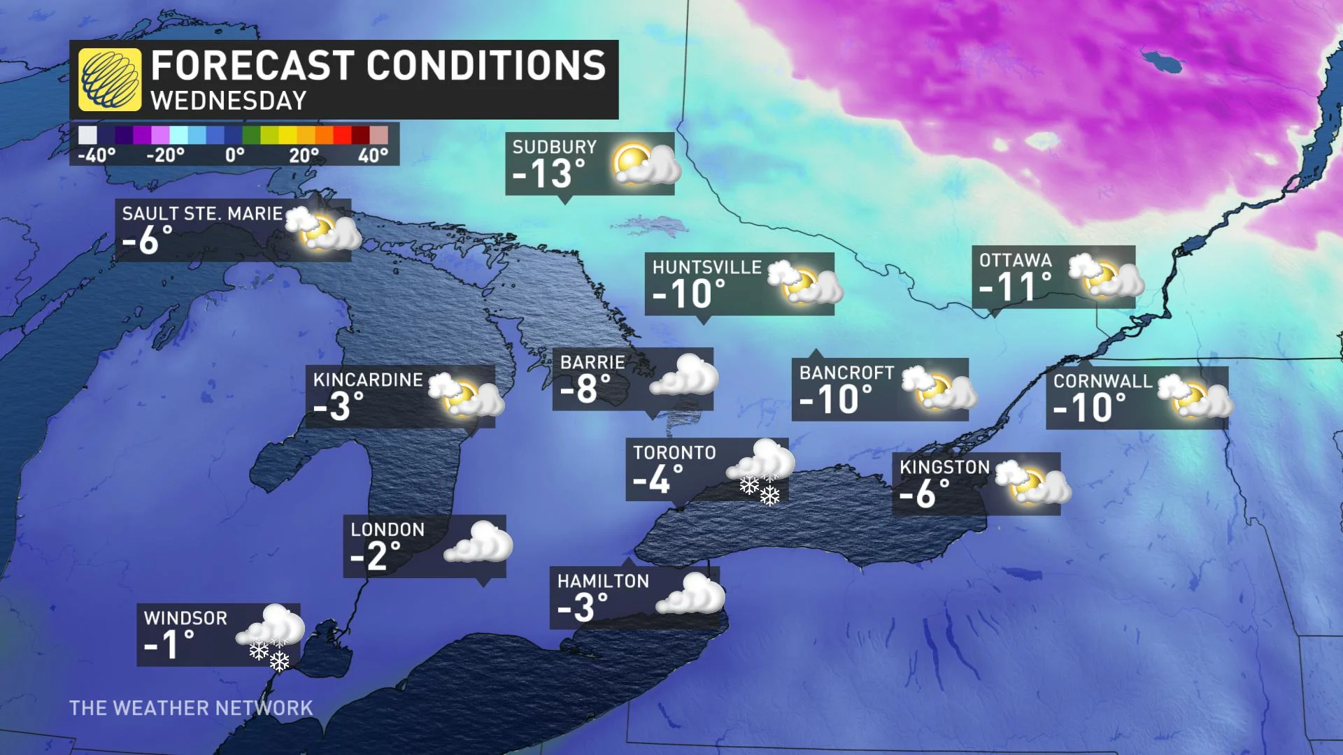 Ontario temperatures