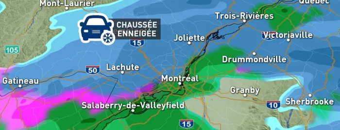 Conditions routières difficiles à prévoir pour commencer la semaine