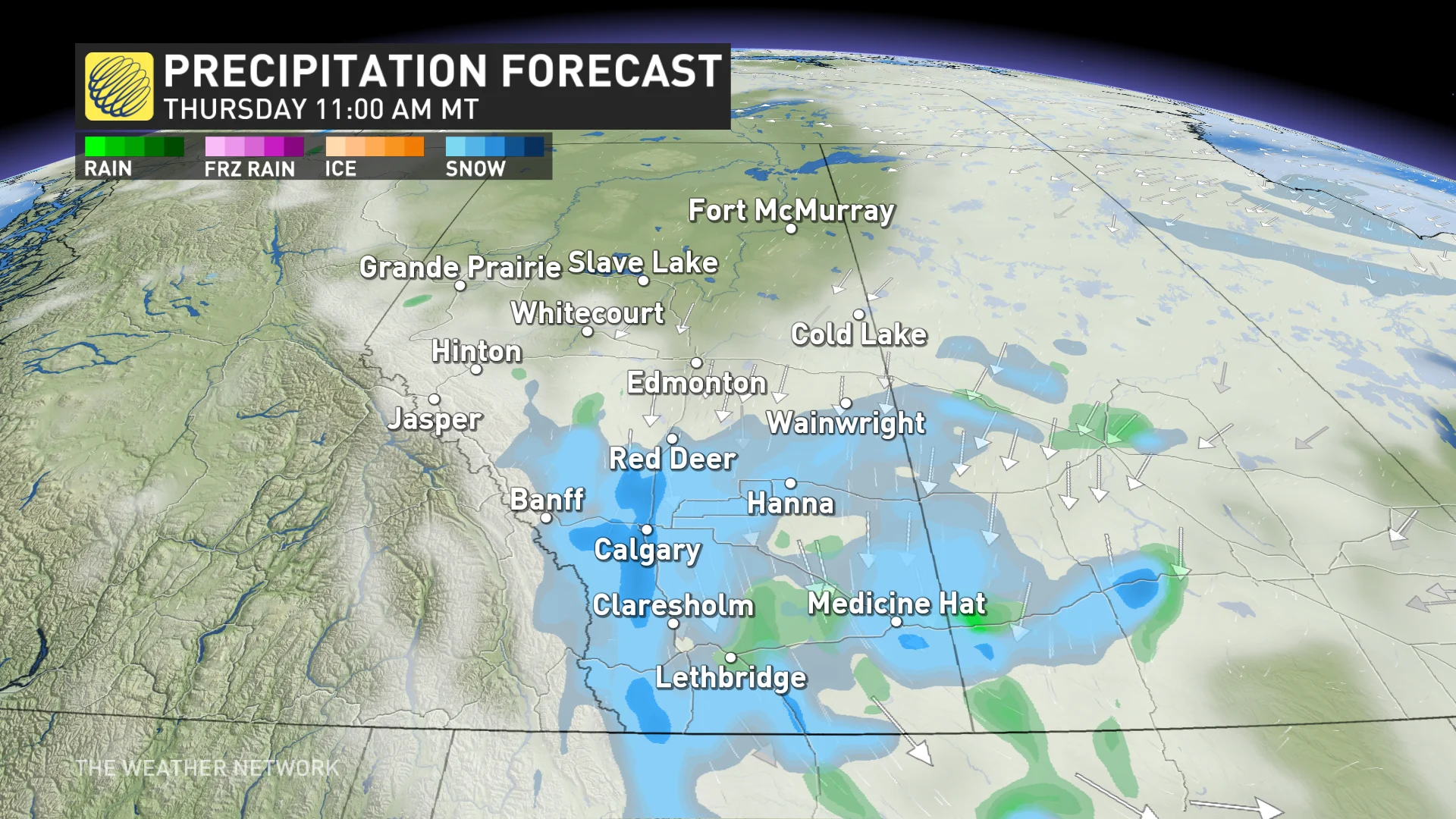 Baron_Alberta precipitation timing_Thursday morning_April 30