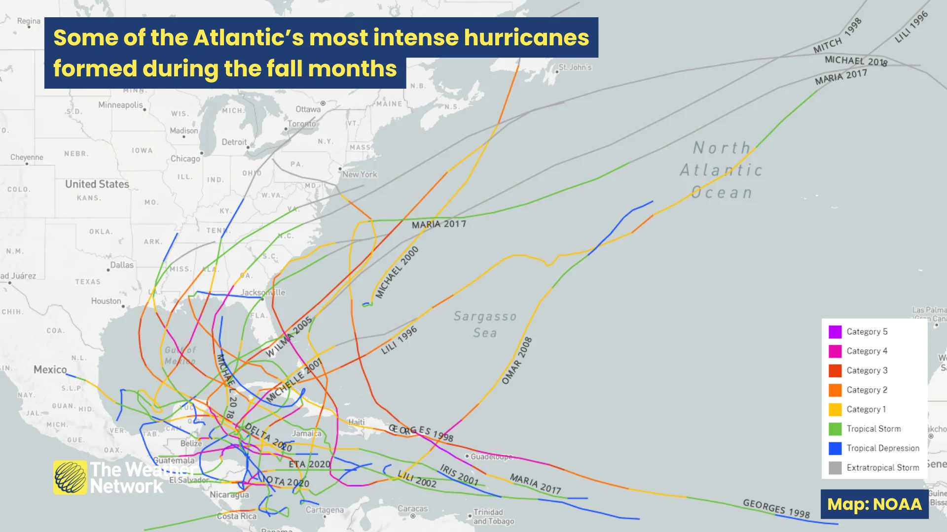 Atlantic Major Hurricanes October November December