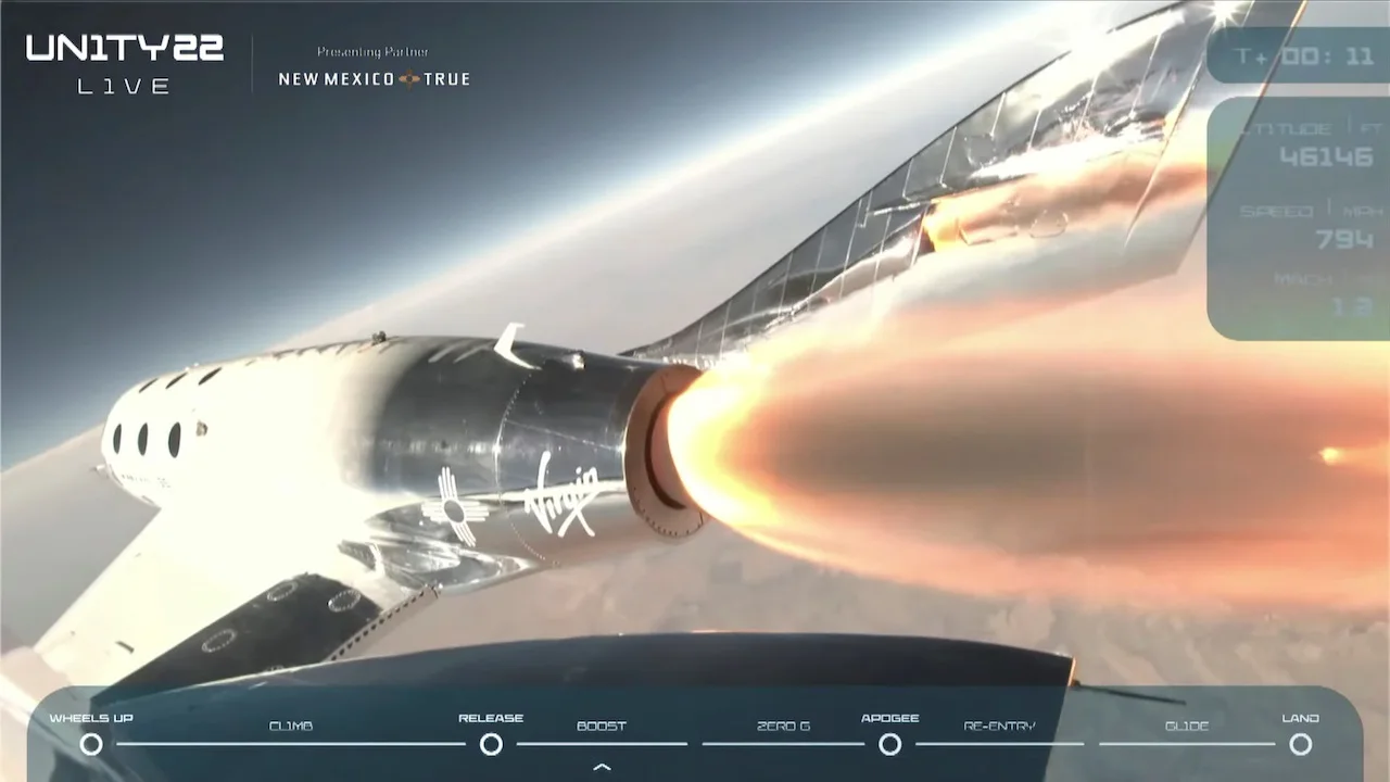 Virgin Galactic's Branson soars to space aboard rocket plane