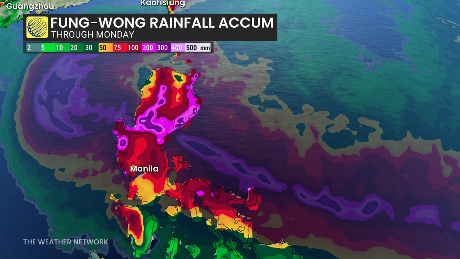 Typhoon, Fung-Wong, Philippines, Taiwan, Manila, November 06, 2025 (The Weather Network)