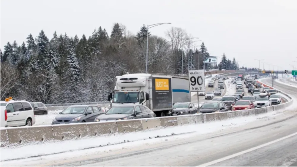 CBC: Snow clearing on certain highways in Metro Vancouver, including Highway 1, are the jurisdiction of the B.C. government, but the rest are the responsibility of cities. (Ben Nelms/CBC)