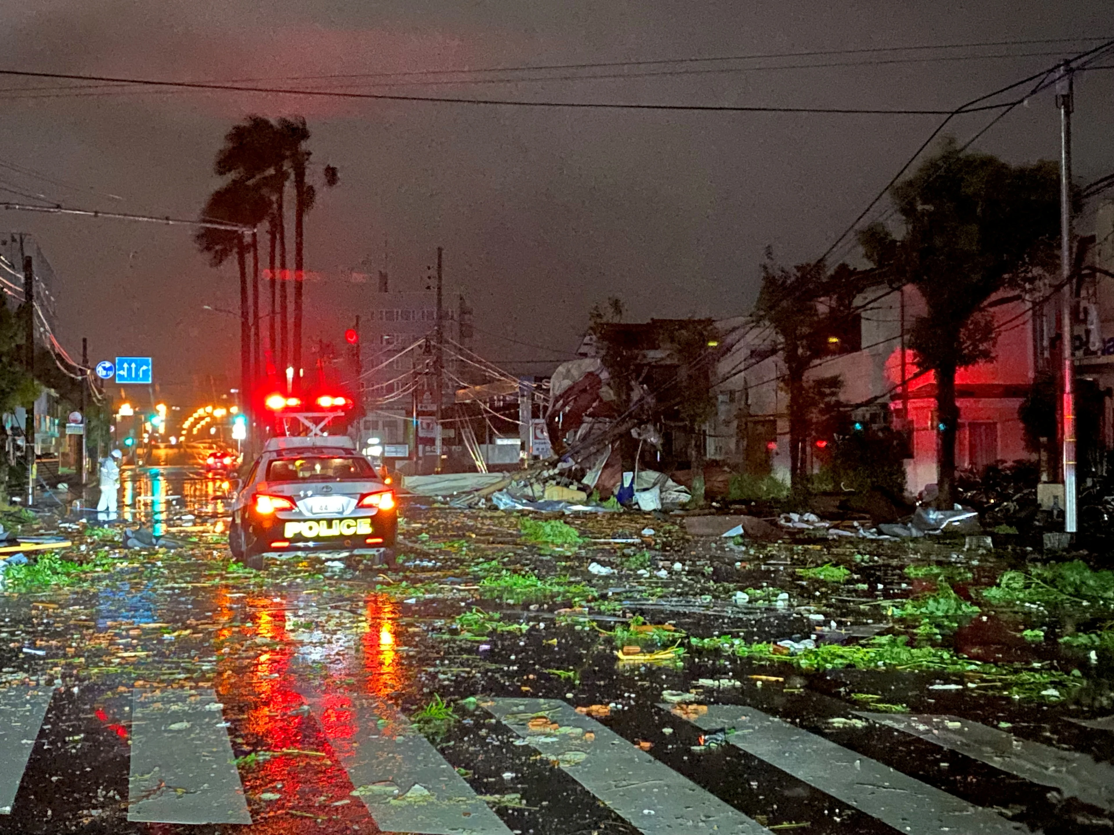 (RETUERS) Damage from Typhoon Shanshan Japan