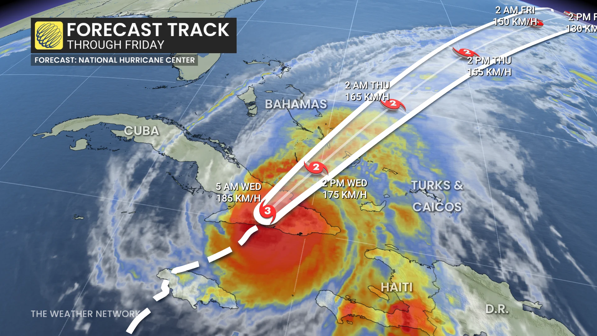 Baron - Hurricane Melissa track - Oct 29