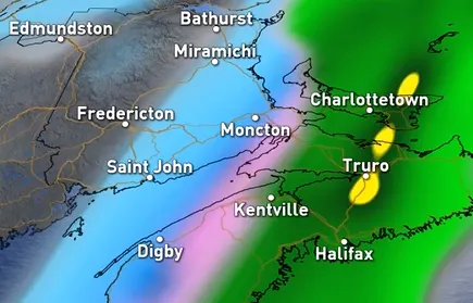 Atlantic Canada: Major winter-like storm tracks into the region